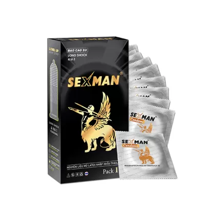 Bao Cao Su Sexman Long Shock 4in1 Lớn